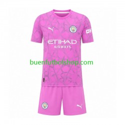 Camiseta de Fútbol Manchester City Portero 2026-2027 Segunda Equipación Manga Corta Niño