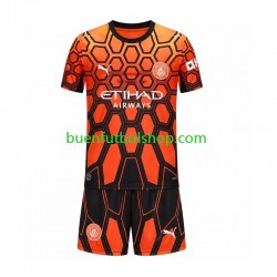 Camiseta de Fútbol Manchester City Portero 2026-2027 Tercera Equipación Manga Corta Niño