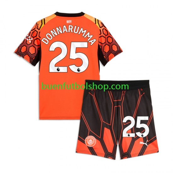 Camiseta de Fútbol Manchester City Portero Gianluigi Donnarumma 2026-2027 Tercera Equipación Manga Corta Niño