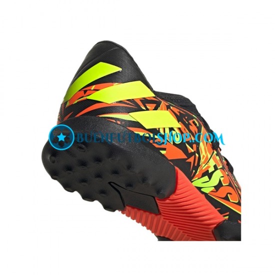 Adidas Nemeziz Messi.3 TF Naranja Amarillo Negro Botas de Fútbol