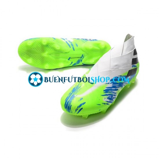 Adidas Nemeziz9 FG Azul Blanco Verde Botas de Fútbol