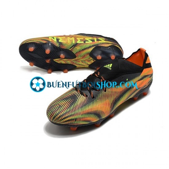Adidas Nemeziz9.1 FG Rosa Verde Negro Botas de Fútbol