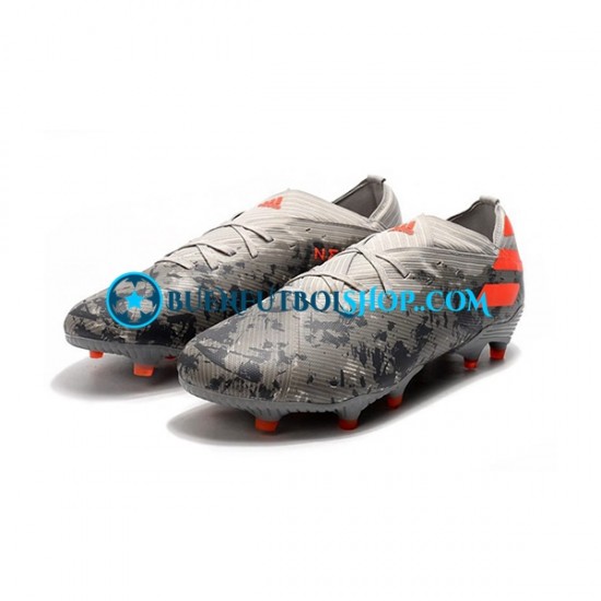 Adidas Nemeziz9.1 FG Gris Naranja Blanco Botas de Fútbol