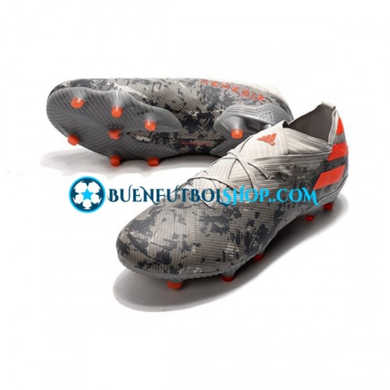 Adidas Nemeziz9.1 FG Gris Naranja Blanco Botas de Fútbol