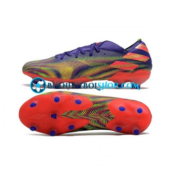 Adidas Nemeziz9.1 FG Precision To Blur Púrpura Rosa Verde Botas de Fútbol