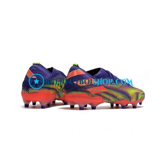 Adidas Nemeziz9.1 FG Precision To Blur Púrpura Rosa Verde Botas de Fútbol