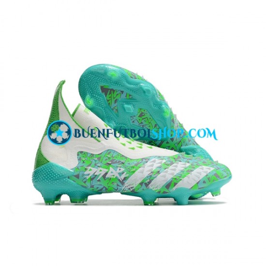 Adidas Predator FREAK FG Blanco Verde Botas de Fútbol