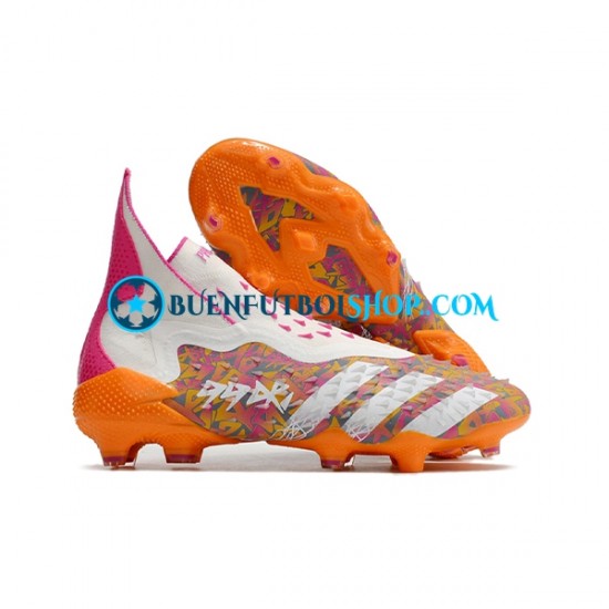 Adidas Predator FREAK FG Púrpura Naranja Blanco Botas de Fútbol