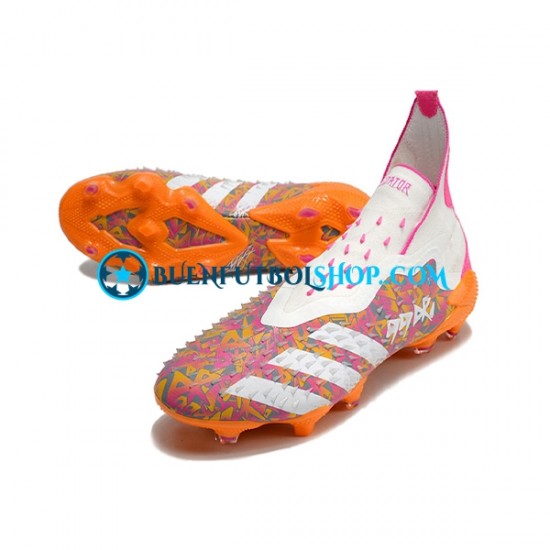 Adidas Predator FREAK FG Púrpura Naranja Blanco Botas de Fútbol
