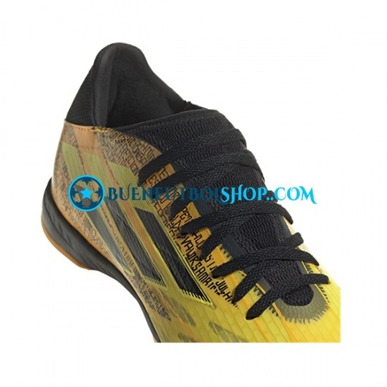 Adidas X SPEEDFLOW Messi.3 IN Halle Oro Negro Botas de Fútbol