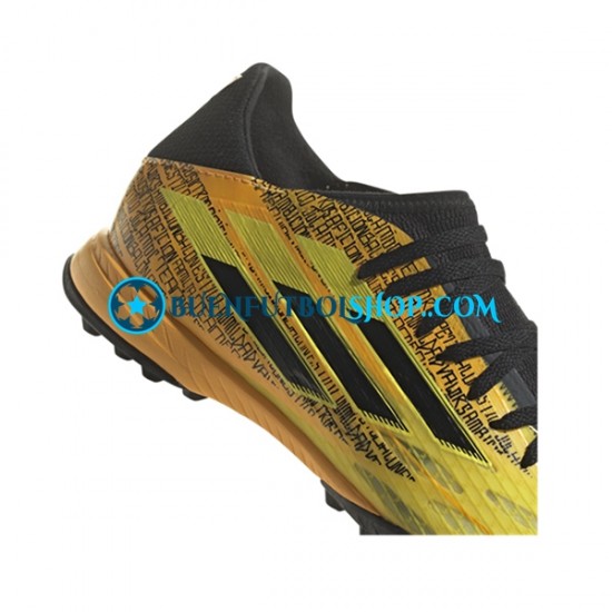 Adidas X SPEEDFLOW Messi.3 TF Mi Historia Oro Botas de Fútbol