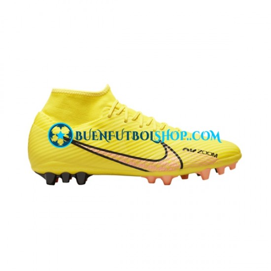 Nike Air Zoom Mercurial Superfly IX Academy AG AG Lucent Rosa Amarillo Botas de Fútbol