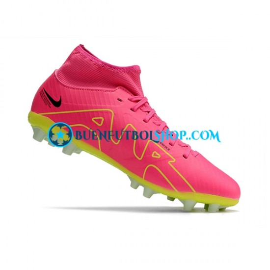 Nike Air Zoom Mercurial Superfly IX Academy AG Rosa Verde Botas de Fútbol