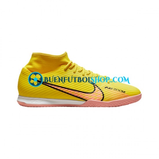 Nike Air Zoom Mercurial Superfly IX Academy IC Halle Lucent Rosa Amarillo Botas de Fútbol