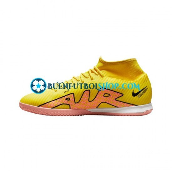 Nike Air Zoom Mercurial Superfly IX Academy IC Halle Lucent Rosa Amarillo Botas de Fútbol