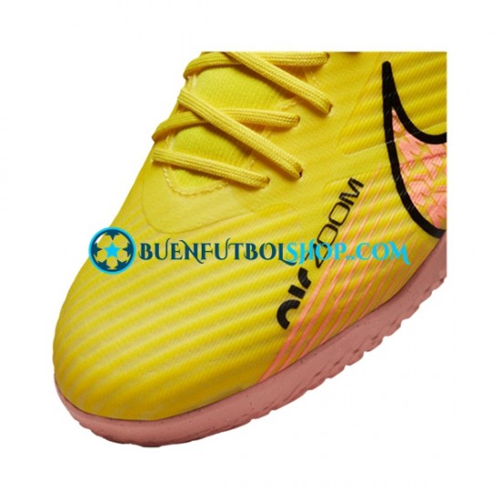 Nike Air Zoom Mercurial Superfly IX Academy IC Halle Lucent Rosa Amarillo Botas de Fútbol