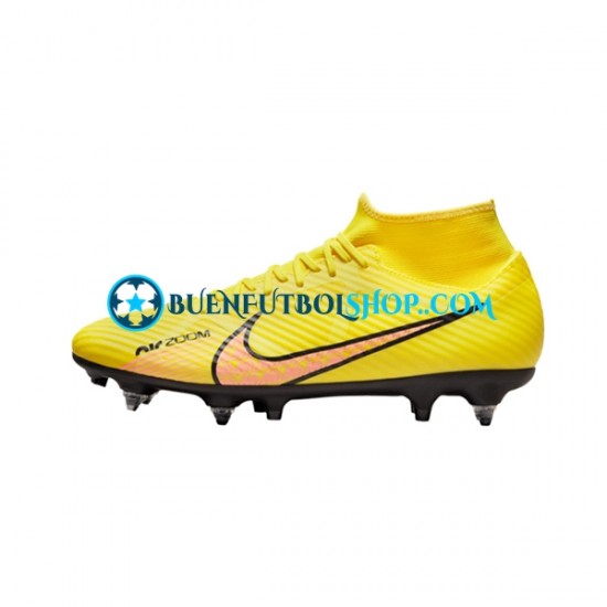 Nike Air Zoom Mercurial Superfly IX Academy SG Pro Lucent AC Rosa Amarillo Botas de Fútbol