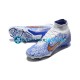 Nike Air Zoom Mercurial Superfly IX Elite FG Oro Azul Blanco Botas de Fútbol