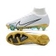 Nike Air Zoom Mercurial Superfly IX Elite FG Oro Blanco Botas de Fútbol