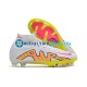 Nike Air Zoom Mercurial Superfly IX Elite FG Rosa Amarillo Blanco Botas de Fútbol