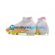 Nike Air Zoom Mercurial Superfly IX Elite FG Rosa Amarillo Blanco Botas de Fútbol