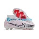 Nike Air Zoom Mercurial Superfly IX Elite FG Rojo Blanco Negro Botas de Fútbol