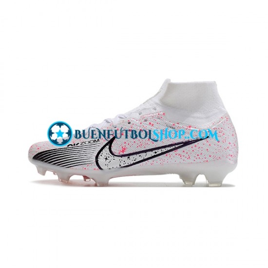Nike Air Zoom Mercurial Superfly IX Elite FG Rojo Blanco Negro Botas de Fútbol