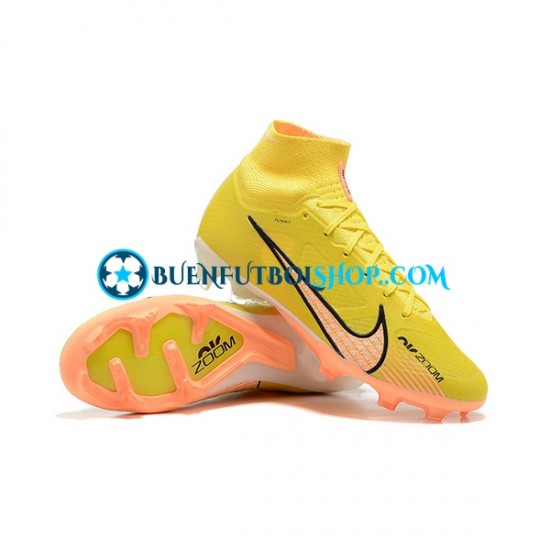 Nike Air Zoom Mercurial Superfly IX Elite FG Naranja Amarillo Botas de Fútbol