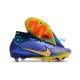 Nike Air Zoom Mercurial Superfly IX Elite SG Azul Amarillo Botas de Fútbol