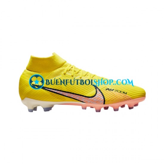 Nike Air Zoom Mercurial Superfly IX Pro AG Pro AG Pro Lucent Rosa Amarillo Botas de Fútbol