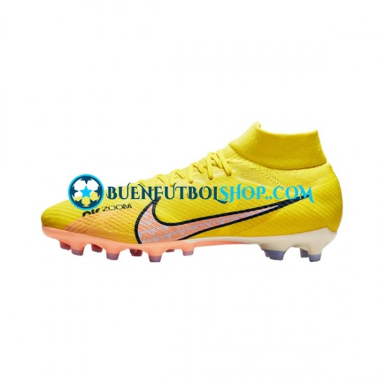 Nike Air Zoom Mercurial Superfly IX Pro AG Pro AG Pro Lucent Rosa Amarillo Botas de Fútbol