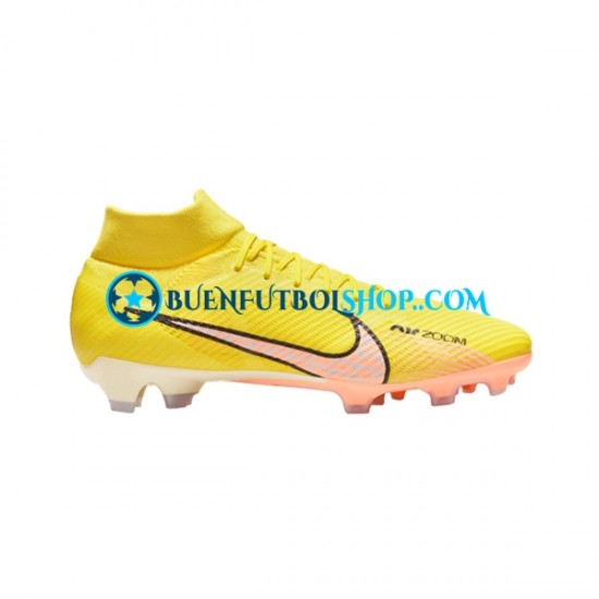 Nike Air Zoom Mercurial Superfly IX Pro FG Lucent Rosa Amarillo Botas de Fútbol