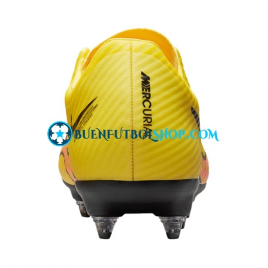 Nike Air Zoom Mercurial Vapor XV Academy AG Lucent Rosa Amarillo Botas de Fútbol
