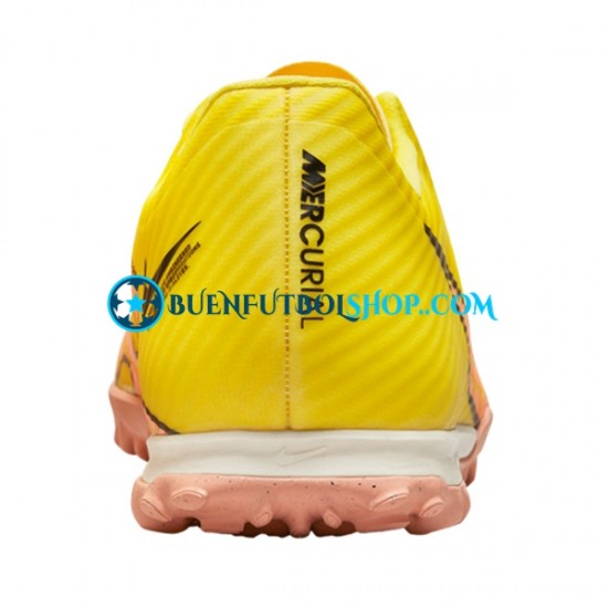 Nike Air Zoom Mercurial Vapor XV Academy TF Lucent Rosa Amarillo Botas de Fútbol