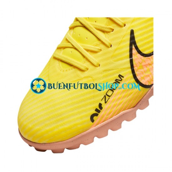 Nike Air Zoom Mercurial Vapor XV Academy TF Lucent Rosa Amarillo Botas de Fútbol