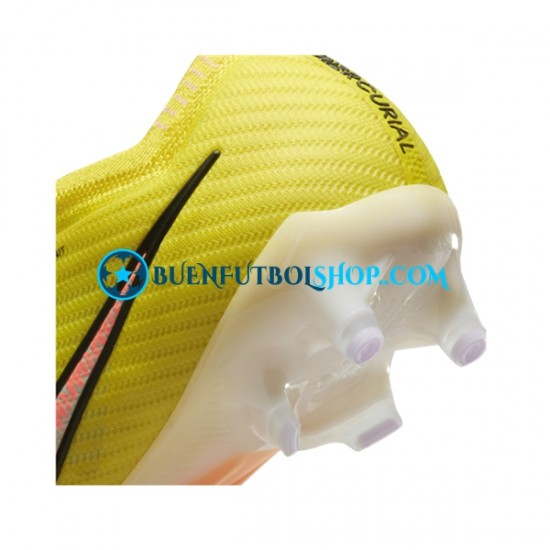Nike Air Zoom Mercurial Vapor XV Elite AG Pro Lucent Rosa Amarillo Botas de Fútbol