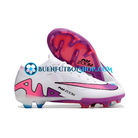 Nike Air Zoom Mercurial Vapor XV Elite AG Púrpura Rosa Blanco Botas de Fútbol