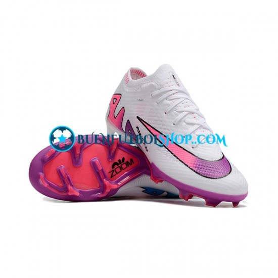Nike Air Zoom Mercurial Vapor XV Elite AG Púrpura Rosa Blanco Botas de Fútbol