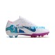Nike Air Zoom Mercurial Vapor XV Elite AG Púrpura Rosa Blanco Botas de Fútbol