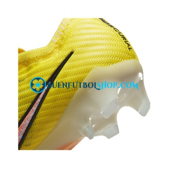 Nike Air Zoom Mercurial Vapor XV Elite FG Lucent Rosa Amarillo Botas de Fútbol
