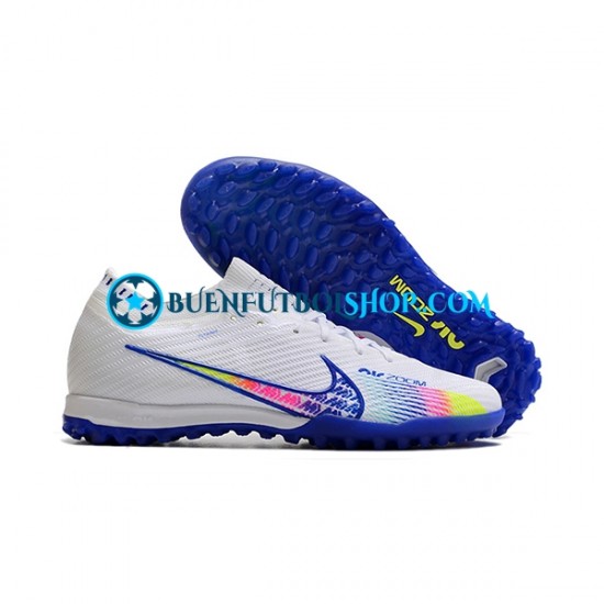 Nike Air Zoom Mercurial Vapor XV Elite TF Azul Blanco Botas de Fútbol