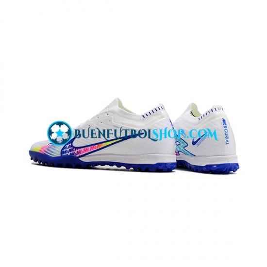 Nike Air Zoom Mercurial Vapor XV Elite TF Azul Blanco Botas de Fútbol