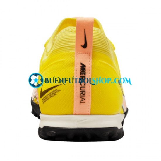 Nike Air Zoom Mercurial Vapor XV Pro TF Lucent Rosa Amarillo Botas de Fútbol