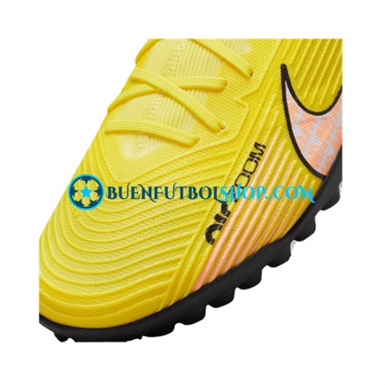 Nike Air Zoom Mercurial Vapor XV Pro TF Lucent Rosa Amarillo Botas de Fútbol