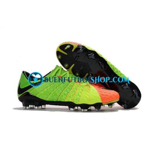 Nike HyperVenom Phantom III Elite FG Naranja Verde Botas de Fútbol