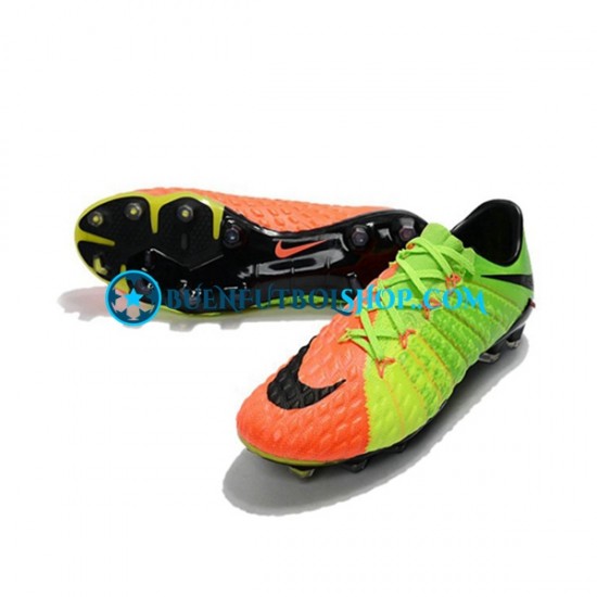 Nike HyperVenom Phantom III Elite FG Naranja Verde Botas de Fútbol