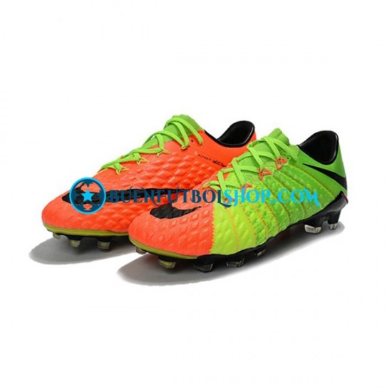 Nike HyperVenom Phantom III Elite FG Naranja Verde Botas de Fútbol