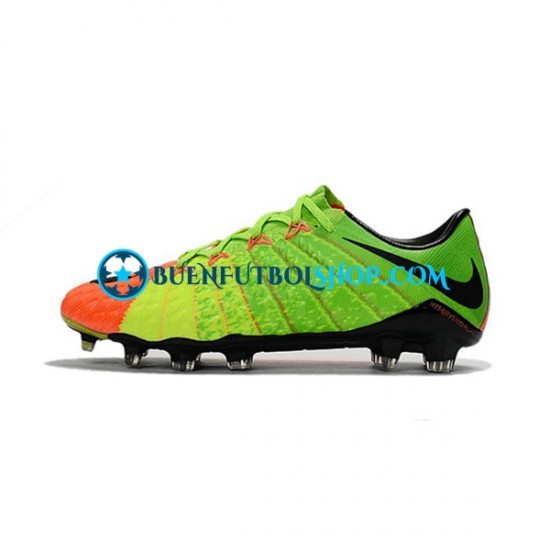 Nike HyperVenom Phantom III Elite FG Naranja Verde Botas de Fútbol