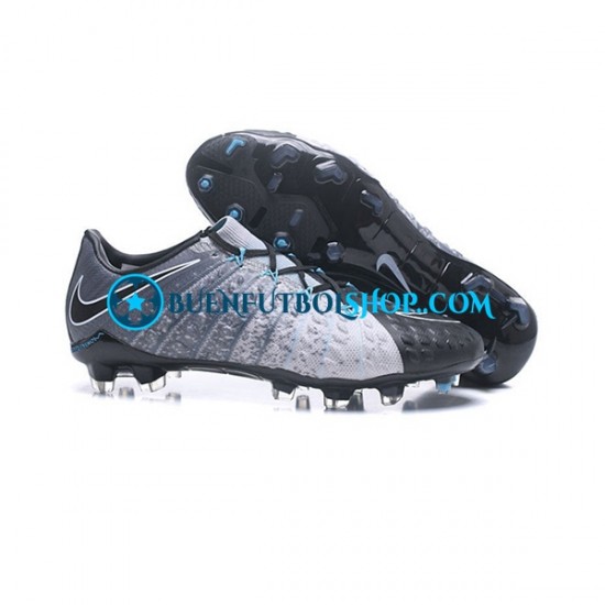 Nike HyperVenom Phantom III Elite FG Gris Negro Botas de Fútbol