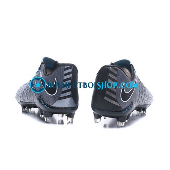 Nike HyperVenom Phantom III Elite FG Gris Negro Botas de Fútbol